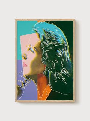 Andy Warhol Ingrid Bergman Poster poster in oak frame