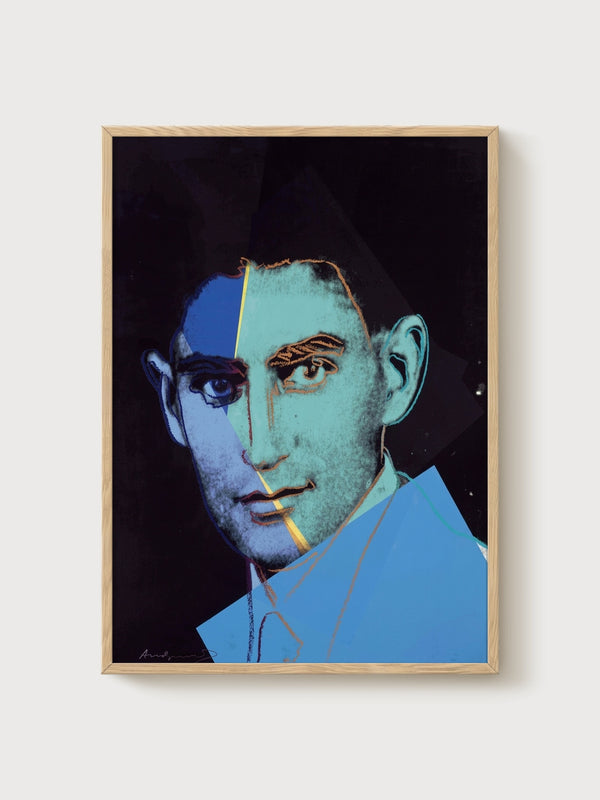Andy Warhol Art poster in oak frame