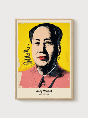 Andy Warhol Mao Poster poster in oak frame