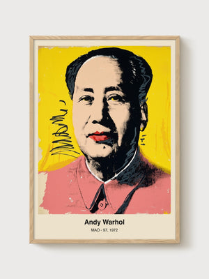 Andy Warhol Mao Poster poster in oak frame