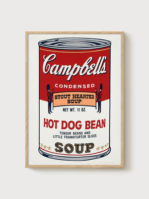 Andy Warhol Campbell's Soup Poster poster in oak frame
