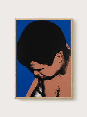 Andy Warhol Muhammad Ali Poster poster in oak frame