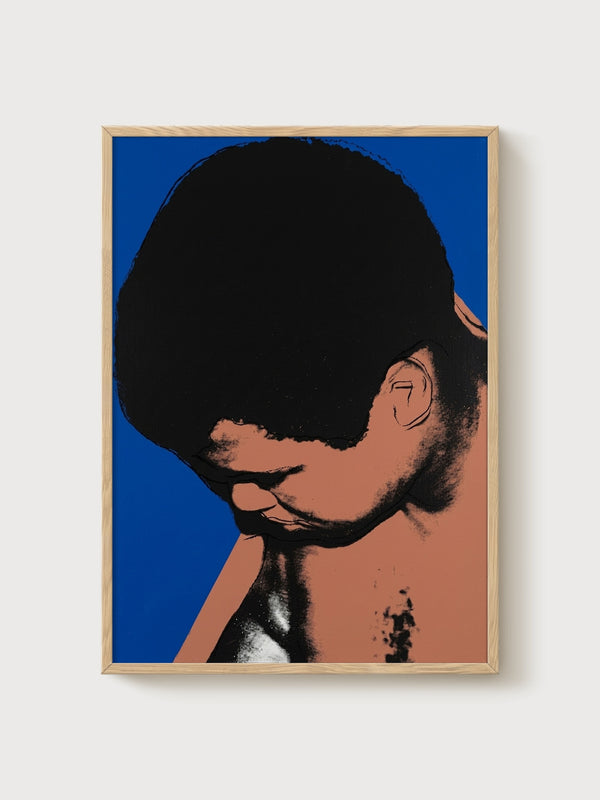 Andy Warhol Muhammad Ali Poster poster in oak frame