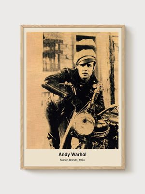 Andy Warhol Marlon Brando Poster poster in oak frame