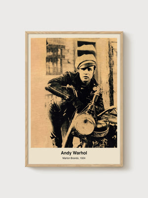 Andy Warhol Marlon Brando Poster poster in oak frame