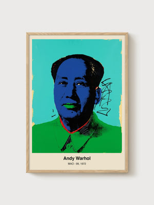 Andy Warhol Mao Poster poster in oak frame