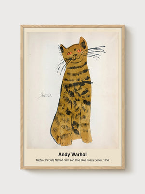 Andy Warhol Art poster in oak frame