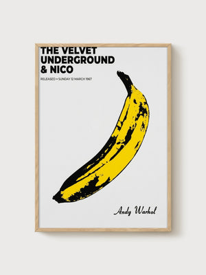 Andy Warhol Banana Poster poster in oak frame