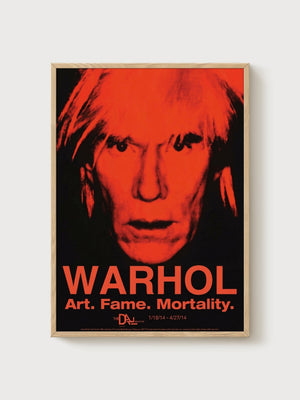 Andy Warhol Self-Portrait Poster poster in oak frame