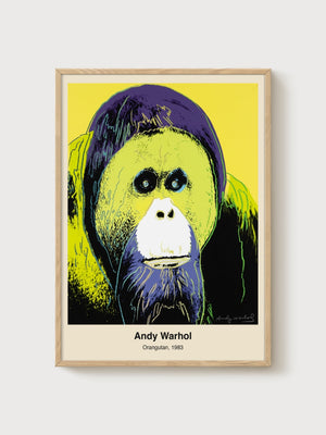 Andy Warhol Orangutan Poster poster in oak frame