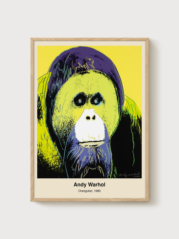 Andy Warhol Orangutan Poster poster in oak frame