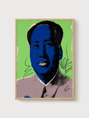 Andy Warhol Mao Poster poster in oak frame
