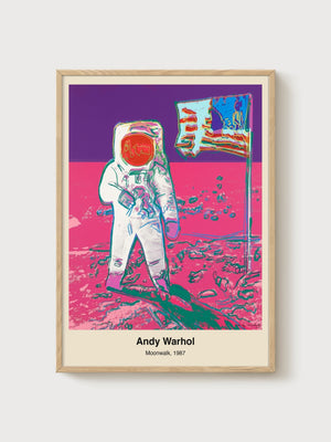 Andy Warhol Moonwalk Poster poster in oak frame