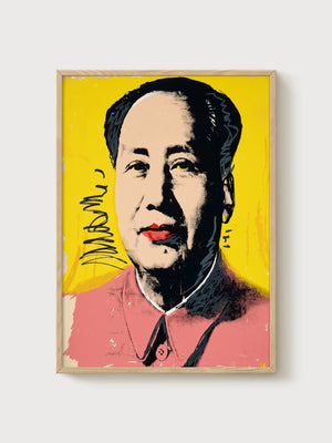 Andy Warhol Mao Poster poster in oak frame