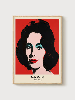 Andy Warhol Liz 7 Poster poster in oak frame
