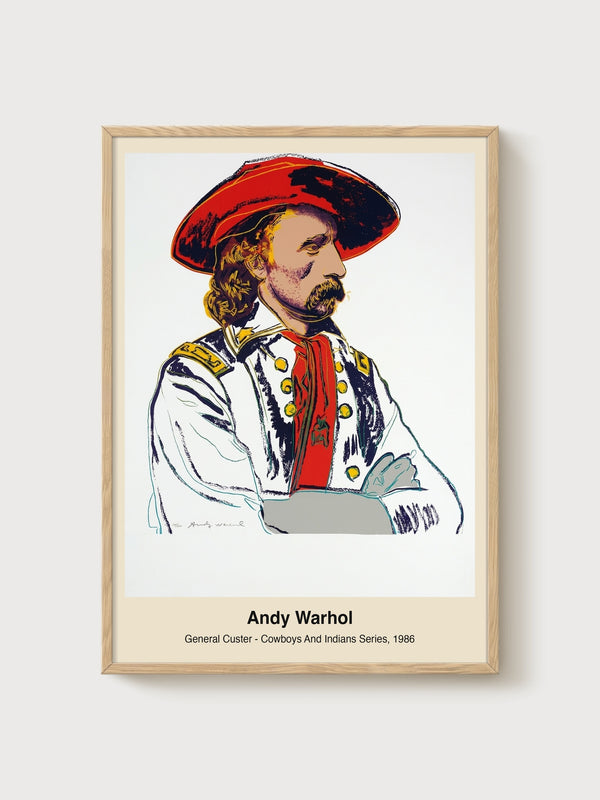 Andy Warhol Print poster in oak frame