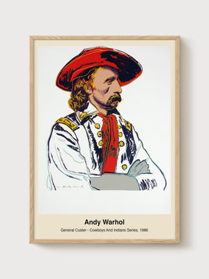 Andy Warhol Print poster in oak frame