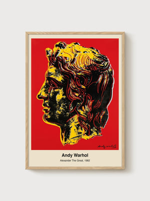 Alexander The Great by Andy Warhol Poster poster in oak frame