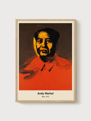 Andy Warhol Mao Poster poster in oak frame