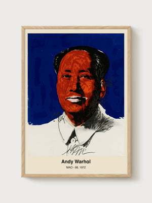 Andy Warhol Mao Poster poster in oak frame