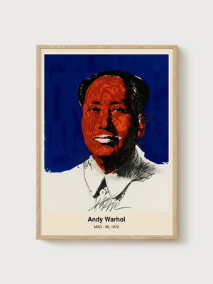 Andy Warhol Mao Poster poster in oak frame