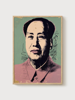 Andy Warhol Mao Tse Tung 95 Poster poster in oak frame