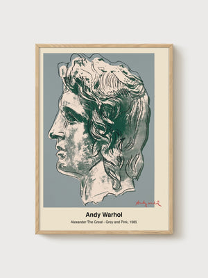 Andy Warhol Alexander The Great poster in oak frame