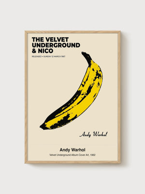 Andy Warhol Banana Poster poster in oak frame