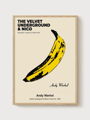 Andy Warhol Banana Poster poster in oak frame