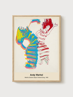 Andy Warhol Martha Graham Satyric Festival Song poster in oak frame