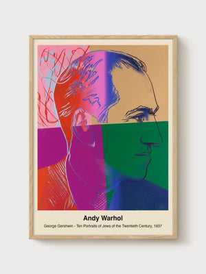 Andy Warhol Print poster in oak frame