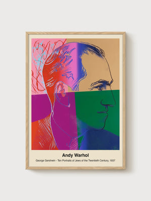 Andy Warhol Print poster in oak frame