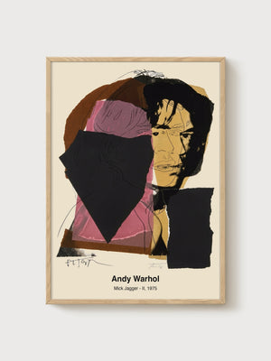 Andy Warhol Mick Jagger Poster poster in oak frame
