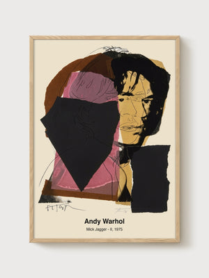 Andy Warhol Mick Jagger Poster poster in oak frame