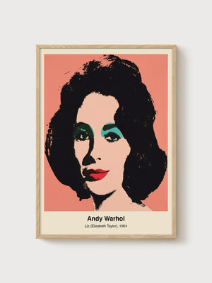 Andy Warhol Art poster in oak frame