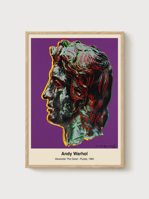 Andy Warhol Alexander The Great Purple Poster poster in oak frame