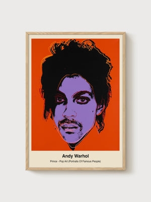 Prince Pop Art Poster poster in oak frame
