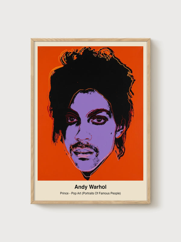 Prince Pop Art Poster poster in oak frame