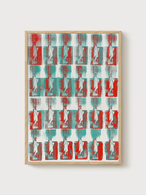 Andy Warhol Statue Of Liberty Print poster in oak frame