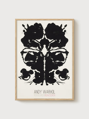 Andy Warhol Rorschach Ink Blot poster in oak frame