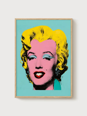 Andy Warhol Marilyn Monroe Print poster in oak frame