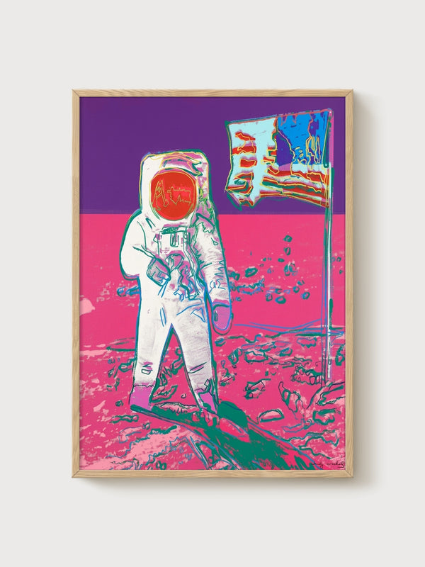 Andy Warhol Moonwalk Poster poster in oak frame