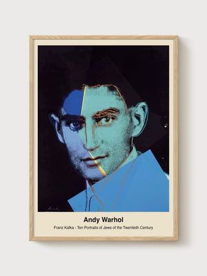 Andy Warhol Art poster in oak frame