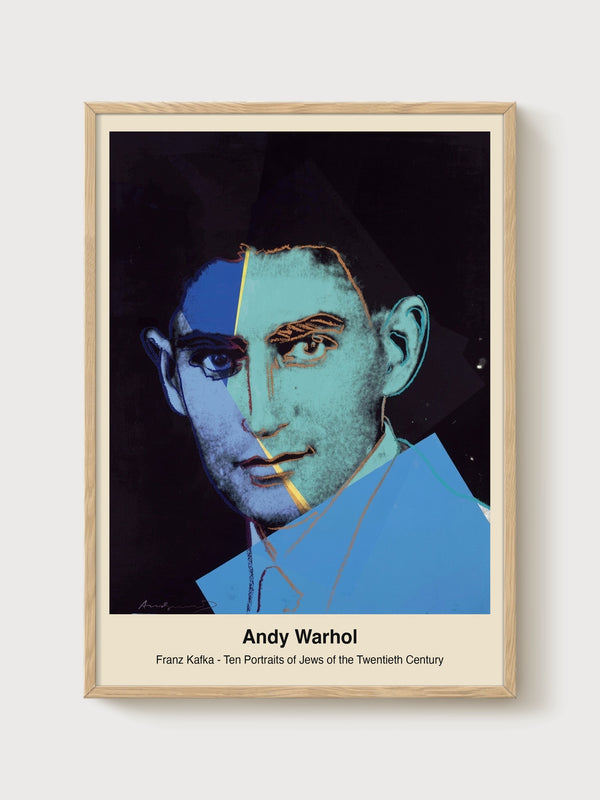 Andy Warhol Art poster in oak frame