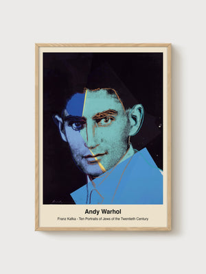 Andy Warhol Art poster in oak frame