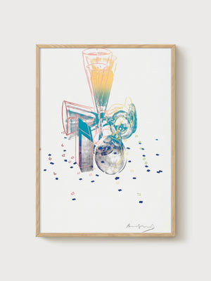 Andy Warhol Committee Poster poster in oak frame