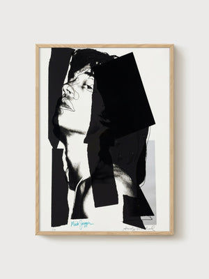 Andy Warhol Mick Jagger Poster poster in oak frame
