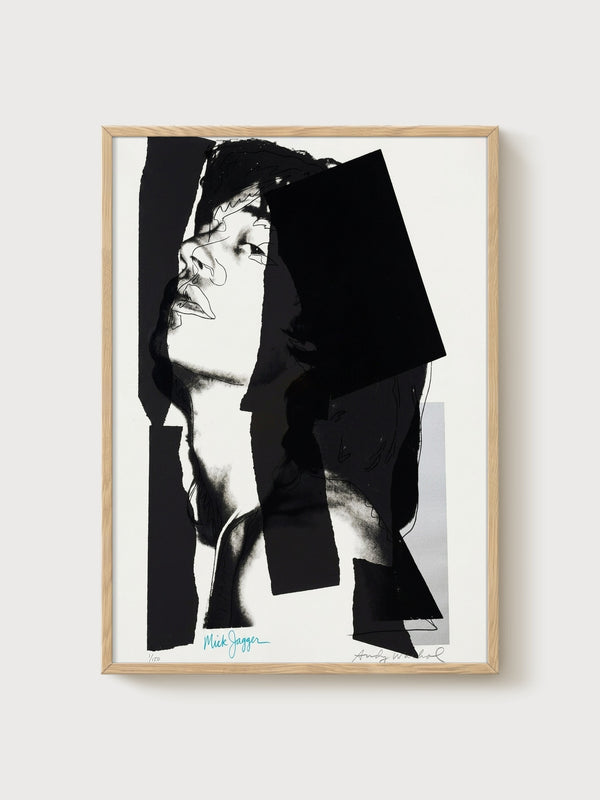 Andy Warhol Mick Jagger Poster poster in oak frame