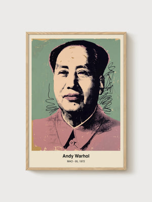 Andy Warhol Mao Tse Tung 95 Poster poster in oak frame