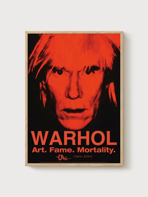 Andy Warhol Self-Portrait Poster poster in oak frame